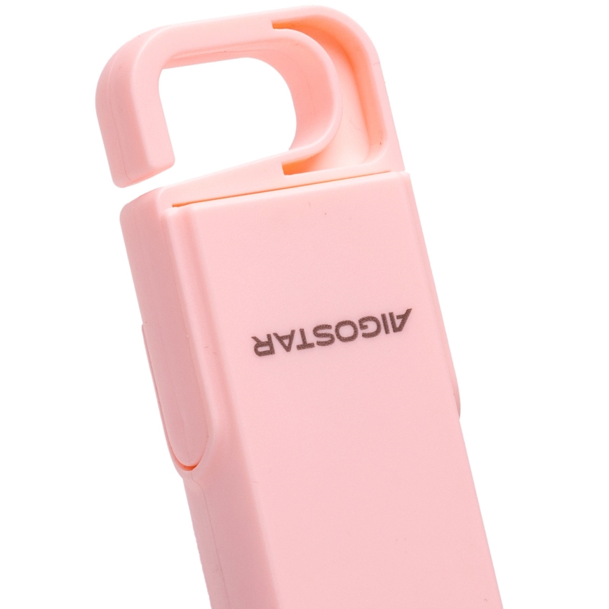 Aigostar - Uppladdningsbar fickfläkt 4,5W/3,7V 1200mAh USB rosa