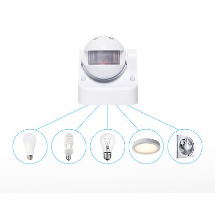 Aigostar - Utomhus infraröd rörelsesensor 230V IP44 vit