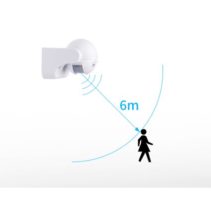 Aigostar - Utomhus infraröd rörelsesensor 230V IP44 vit