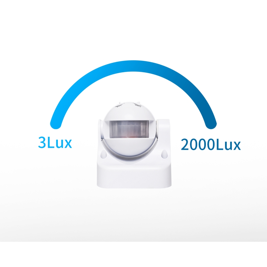 Aigostar - Utomhus infraröd rörelsesensor 230V IP44 vit