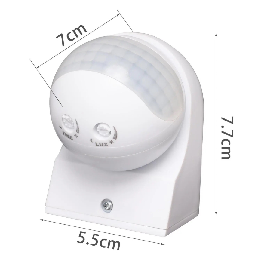 Aigostar - Utomhus infraröd rörelsesensor 230V IP44 vit
