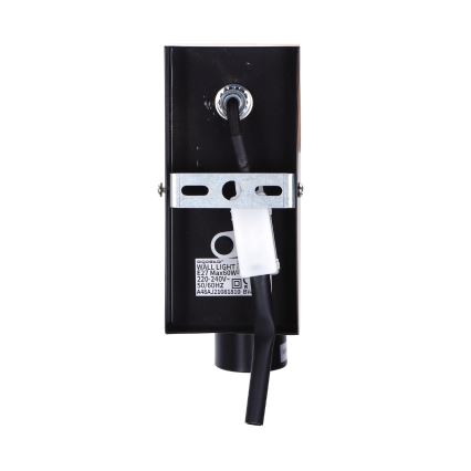 Aigostar - Vägglampa 1xE27/60W/230V brun/svart