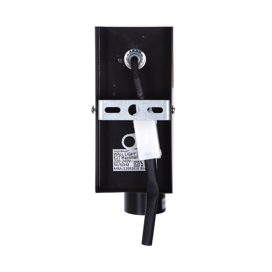 Aigostar - Vägglampa 1xE27/60W/230V brun/svart