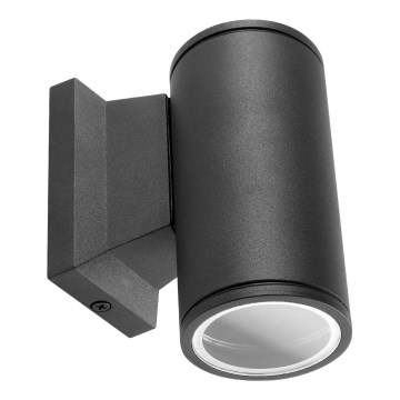 Aigostar - Vägglampa för utomhusbruk 1xGU10/230V svart IP65 rund