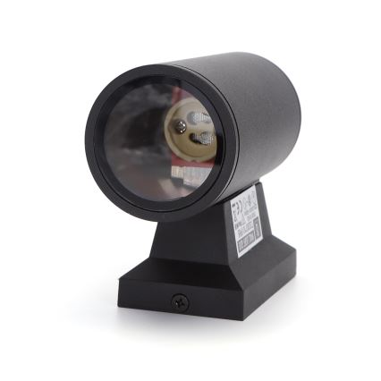 Aigostar - Vägglampa för utomhusbruk 1xGU10/230V svart IP65 rund