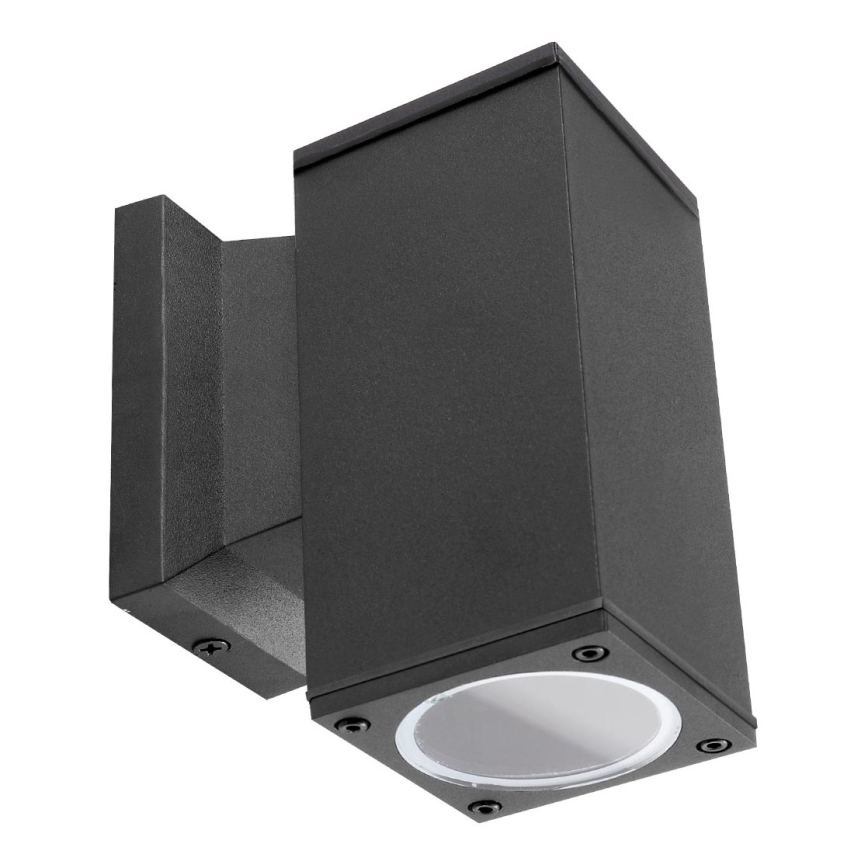 Aigostar - Vägglampa för utomhusbruk 1xGU10/230V svart IP65 vinklat