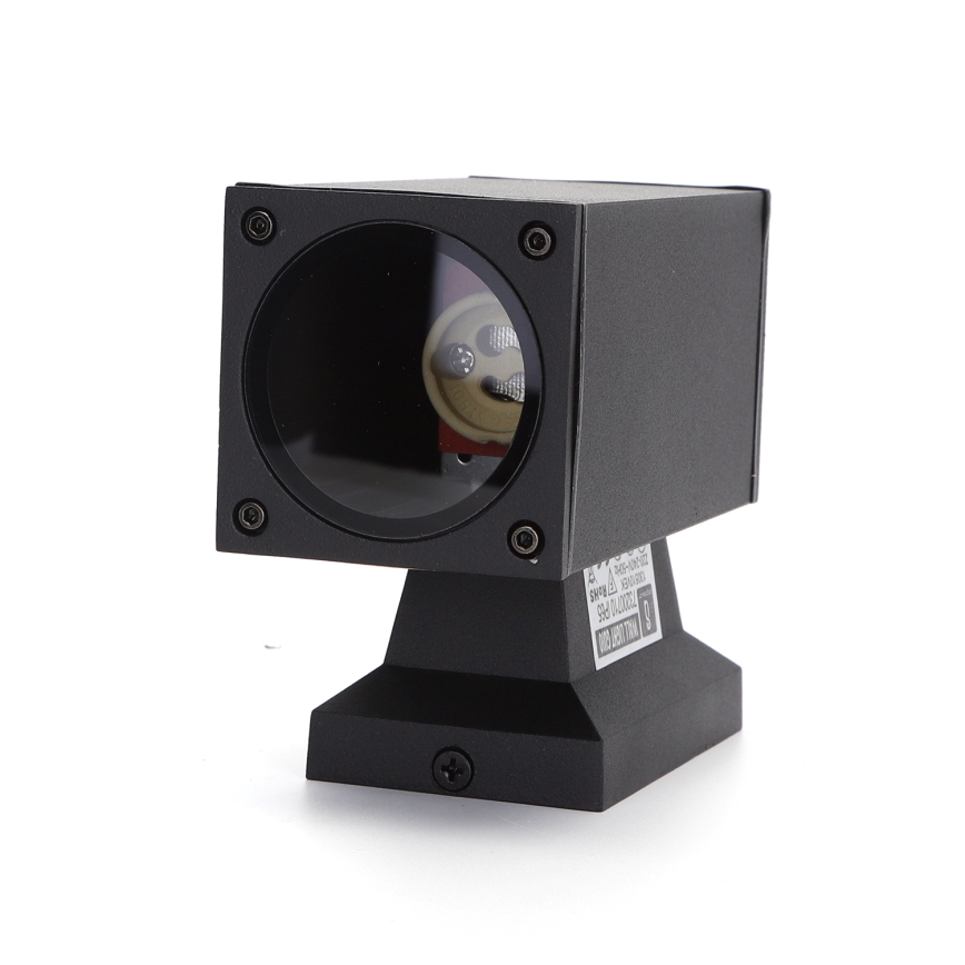 Aigostar - Vägglampa för utomhusbruk 1xGU10/230V svart IP65 vinklat