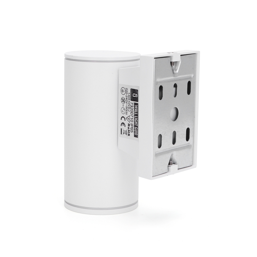 Aigostar - Vägglampa för utomhusbruk 1xGU10/230V vit IP65 rund