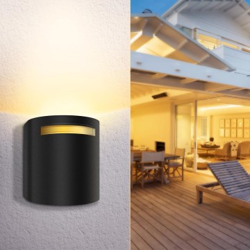 Aigostar - Vägglampa för utomhusbruk 1xGU10/35W/230V svart IP54