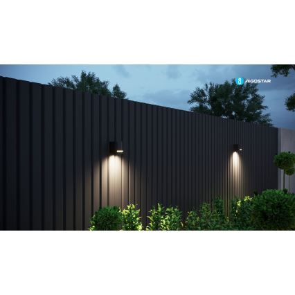 Aigostar - Vägglampa för utomhusbruk 1xGU10/35W/230V svart IP54