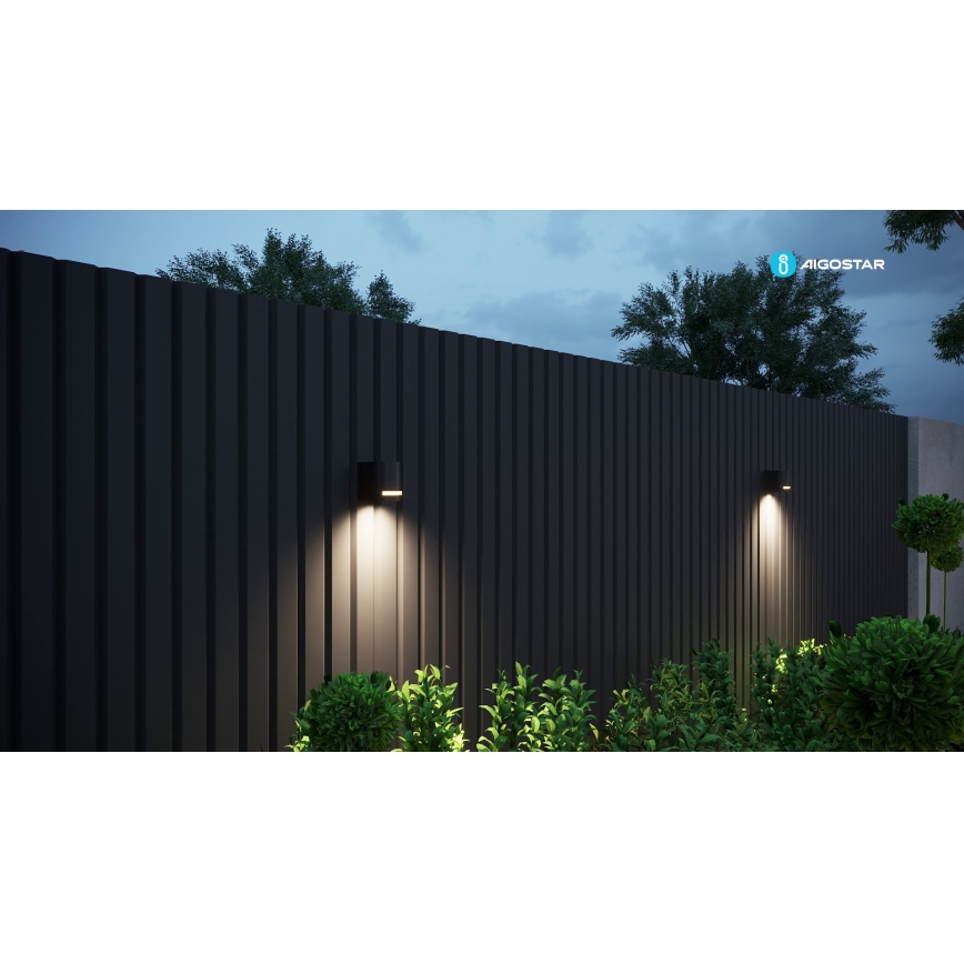Aigostar - Vägglampa för utomhusbruk 1xGU10/35W/230V svart IP54