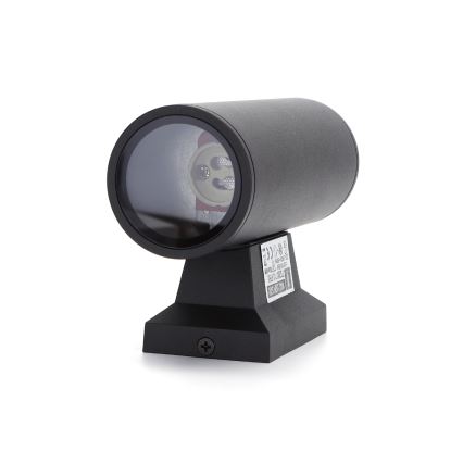 Aigostar - Vägglampa för utomhusbruk 2xGU10/230V svart IP65 rund