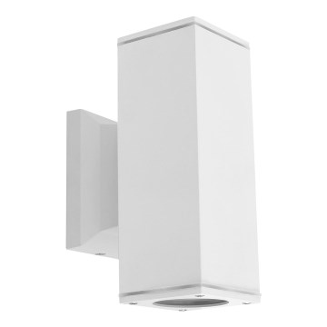 Aigostar - Vägglampa för utomhusbruk 2xGU10/230V vit IP65 vinklat