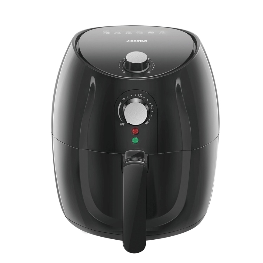 Aigostar - Varmluftsfritös 1500W/230V 3,5l svart