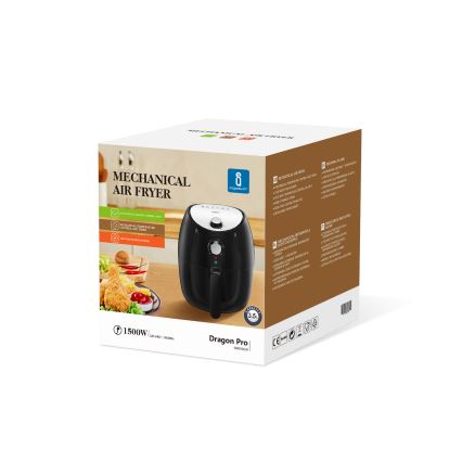 Aigostar - Varmluftsfritös 1500W/230V 3,5l svart