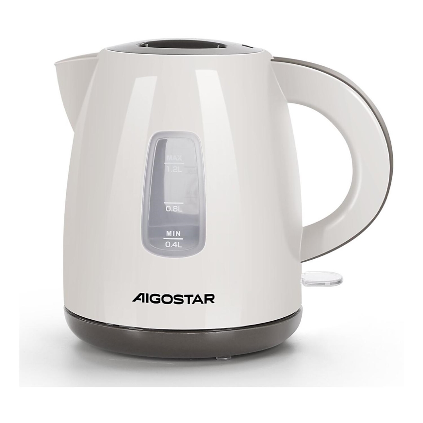 Aigostar - Vattenkokare 1,2l 2200W/230V beige