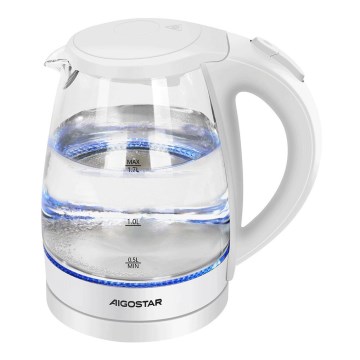 Aigostar - Vattenkokare 1,7l 2200W/230V vit