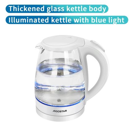 Aigostar - Vattenkokare 1,7l 2200W/230V vit