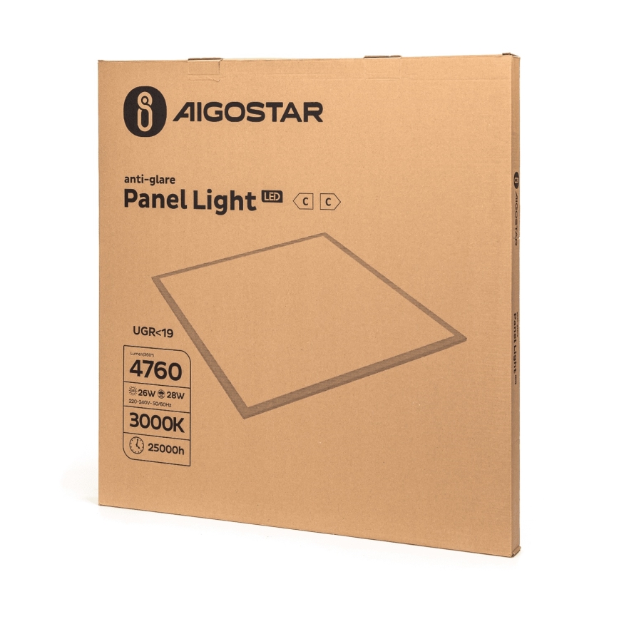 Aigostar - Ytmonterad LED-panel/28W/230V 3000K 59,5x59,5 cm