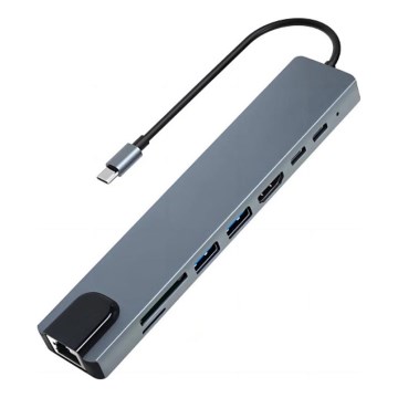 Aligator AHUB001 - USB-C-hubb 8-i-1