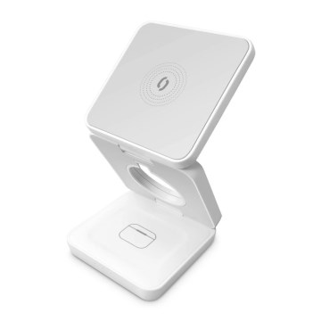 Aligator AMS09WT - Trådlös MagSafe 3-i-1 laddningsstation 15 W vit