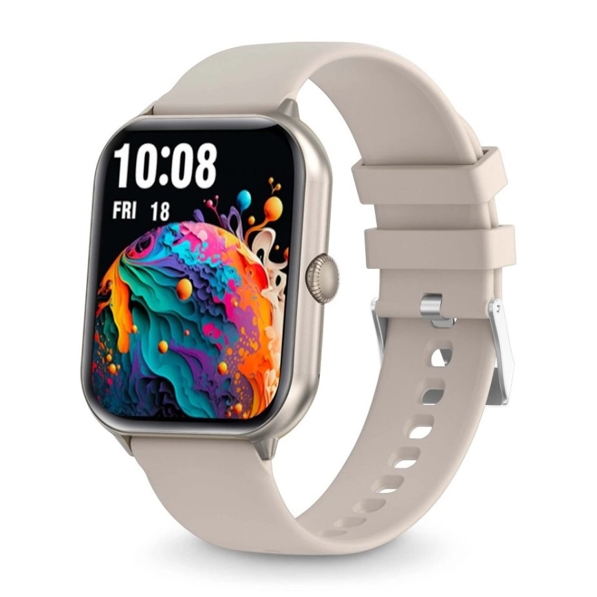 Aligator AW10SR - smartklocka Watch GO 220 mAh IP67 krämvit