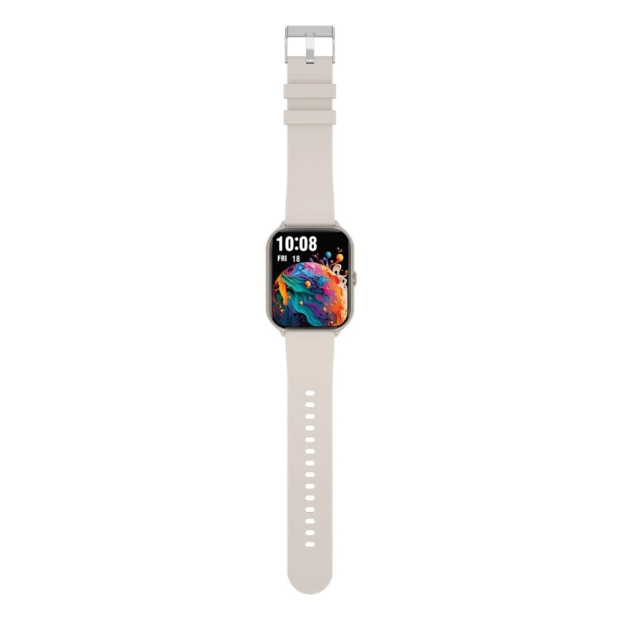Aligator AW10SR - smartklocka Watch GO 220 mAh IP67 krämvit
