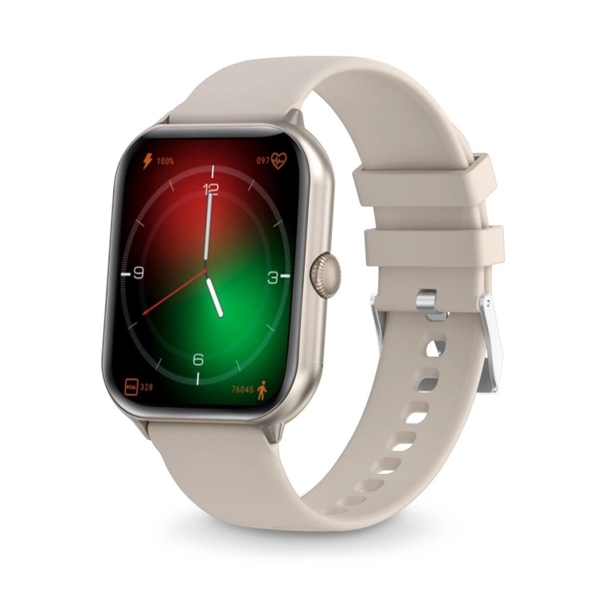 Aligator AW10SR - smartklocka Watch GO 220 mAh IP67 krämvit