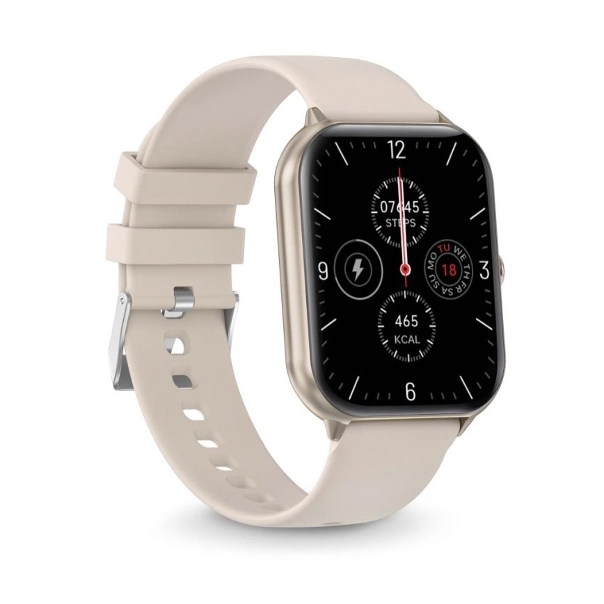 Aligator AW10SR - smartklocka Watch GO 220 mAh IP67 krämvit