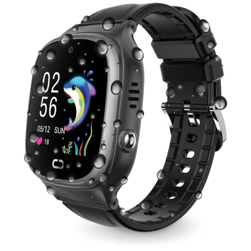 Aligator AW11BK - Smartklocka Watch Junior 2 450 mAh IP67 Wi-Fi svart