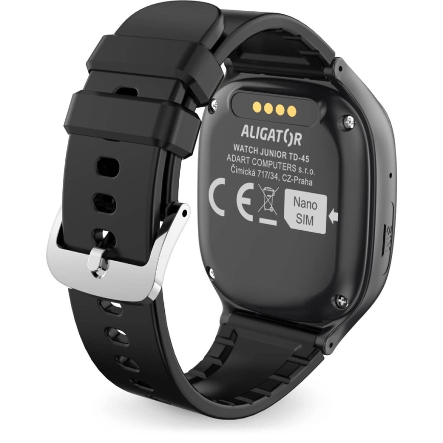 Aligator AW11BK - Smartklocka Watch Junior 2 450 mAh IP67 Wi-Fi svart