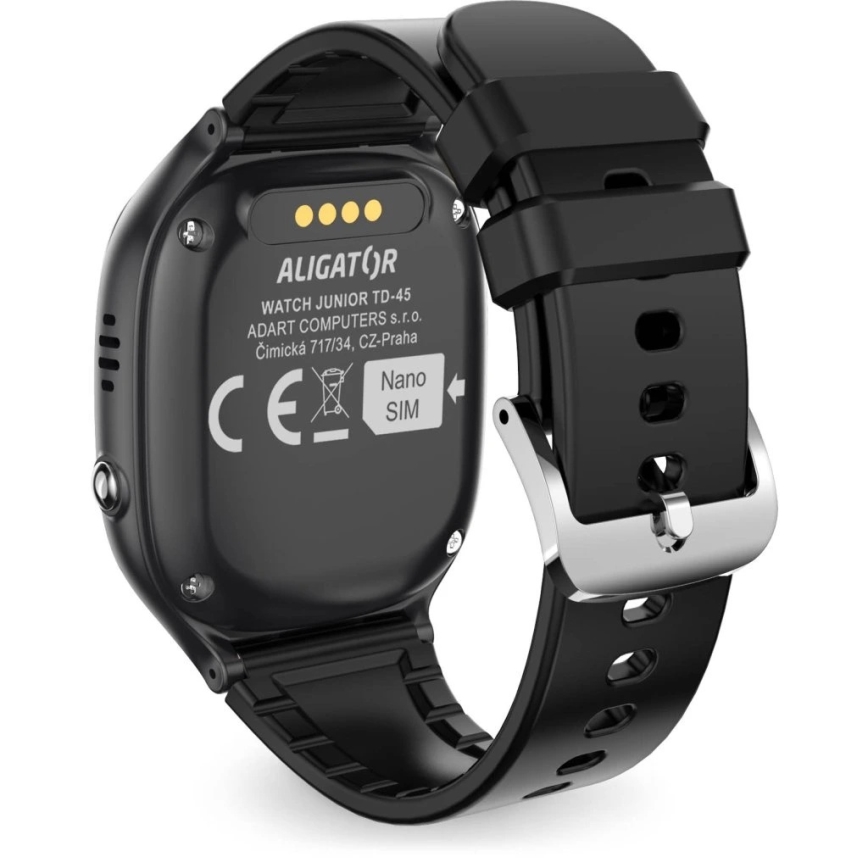 Aligator AW11BK - Smartklocka Watch Junior 2 450 mAh IP67 Wi-Fi svart