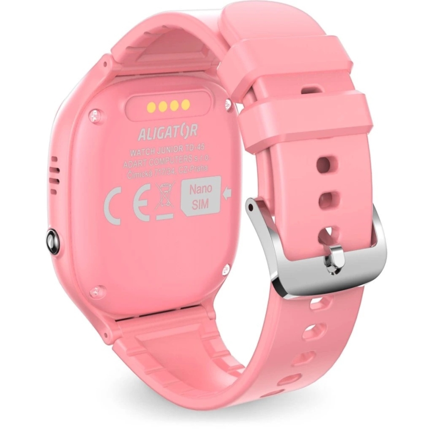 Aligator AW11PK - Watch Junior 2 smartklocka, 450 mAh, IP67, Wi-Fi, rosa