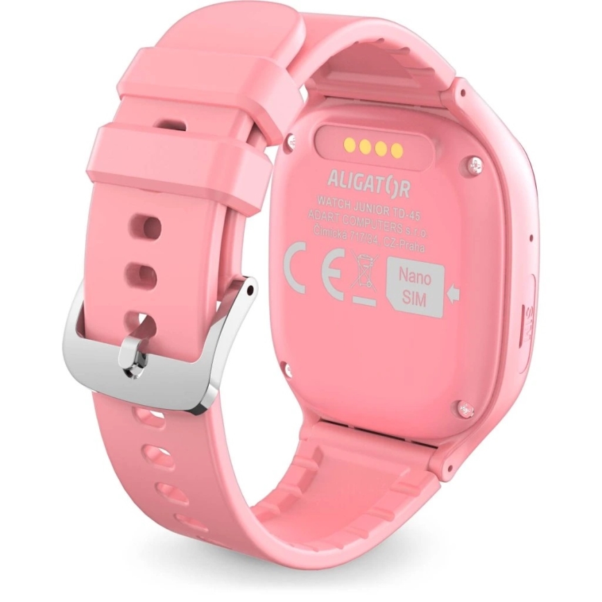 Aligator AW11PK - Watch Junior 2 smartklocka, 450 mAh, IP67, Wi-Fi, rosa