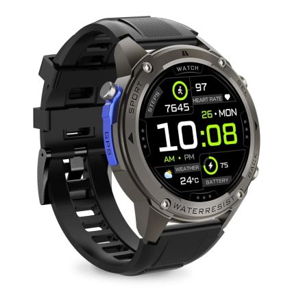Aligator AW12BK - Smartklocka GPS 500 mAh IP69K svart