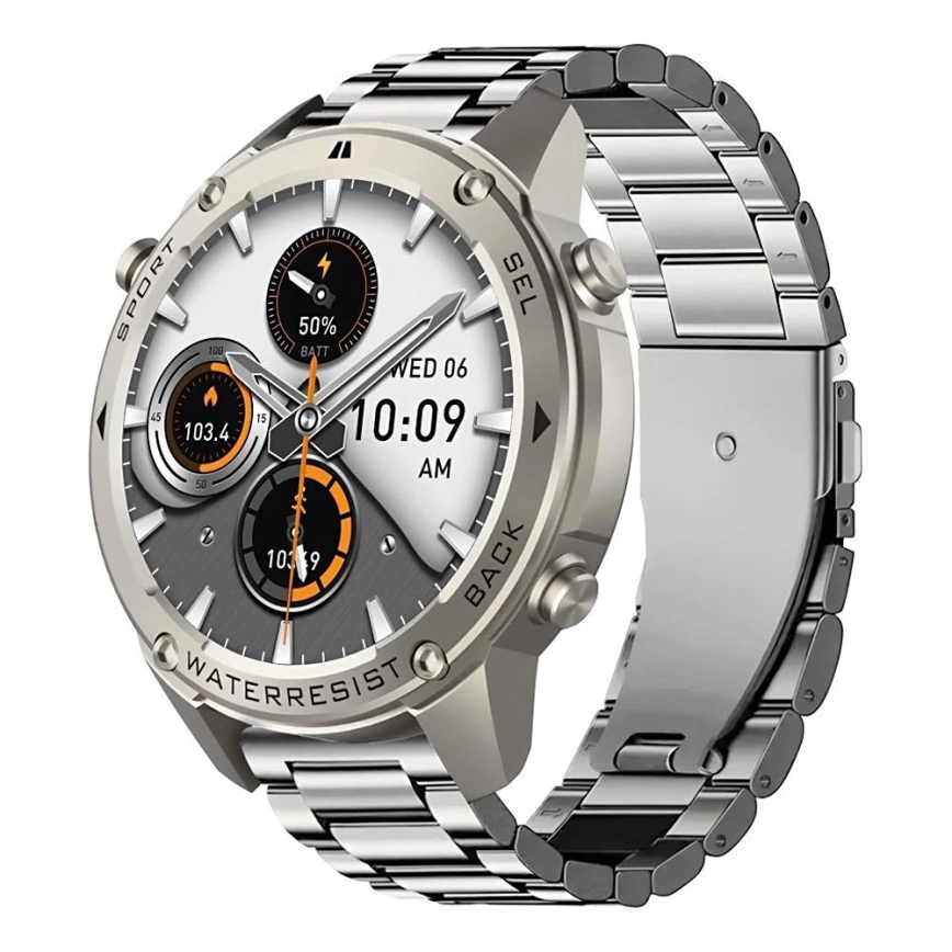 Aligator AW12SR - Smartklocka med GPS, 500 mAh, IP69K, silver
