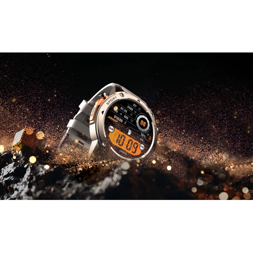 Aligator AW12SR - Smartklocka med GPS, 500 mAh, IP69K, silver