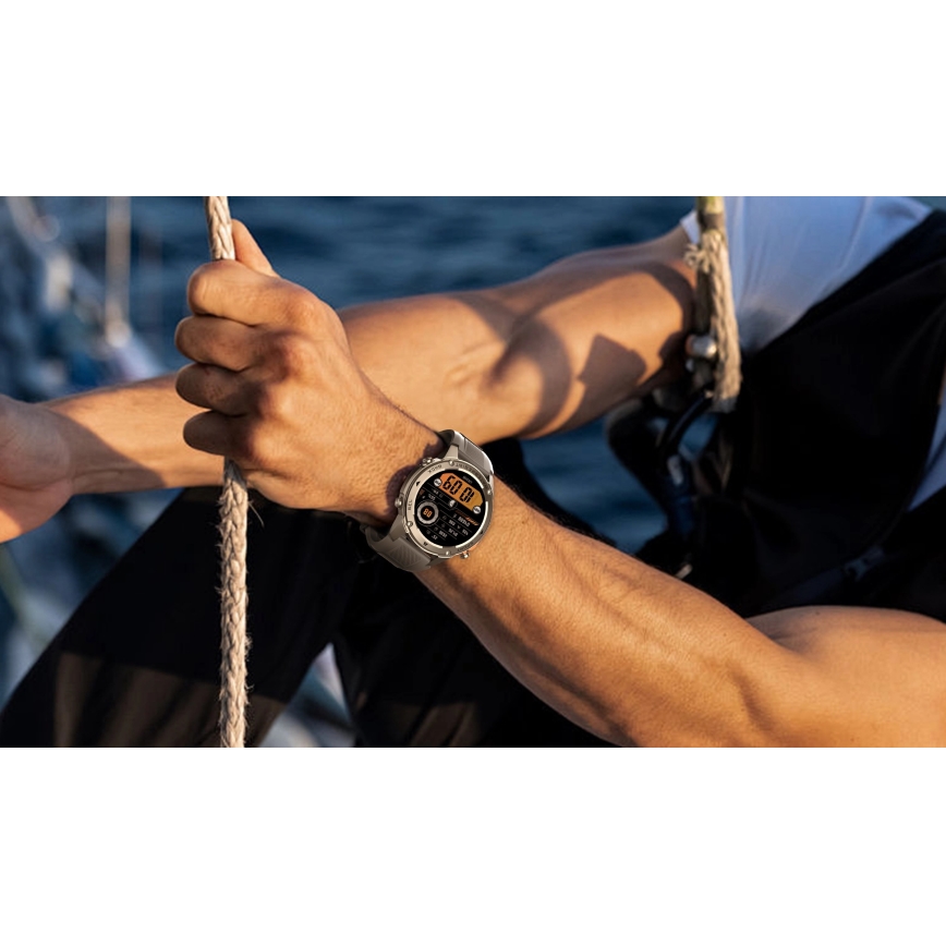 Aligator AW12SR - Smartklocka med GPS, 500 mAh, IP69K, silver