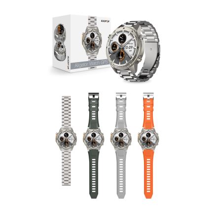 Aligator AW12SR - Smartklocka med GPS, 500 mAh, IP69K, silver