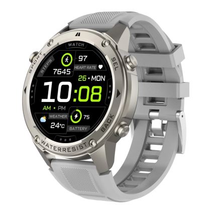 Aligator AW12SR - Smartklocka med GPS, 500 mAh, IP69K, silver