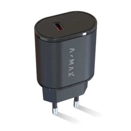 Aligator AX0002V - Snabbladdningsadapter A-MAX Power Delivery 20W USB-C svart