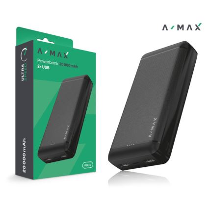 Aligator AX0003 - Powerbank A-MAX 10000 mAh 3,7V svart