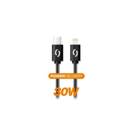 Aligator DATKP50 - USB-kabel USB-C / Lightning 30 W Power Delivery 1,5 m svart