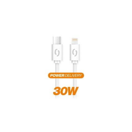 Aligator DATKP51 - USB-kabel USB-C / Lightning 30 W Power Delivery 1,5 m vit