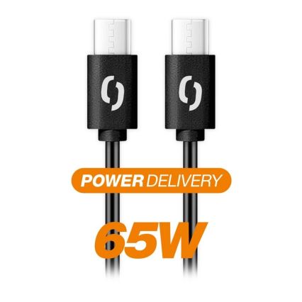 Aligator DATKP54 - USB-kabel USB-C / USB-C 65 W Power Delivery 0,5 m svart