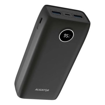 Aligator PBPD30BK - Powerbank med LCD-display Power Delivery 30000 mAh/20W/3,7V svart