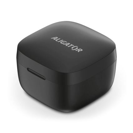 Aligator TWS05 - Trådlösa Pods LITE-hörlurar 200 mAh + 2x 30 mAh, IP30, svart