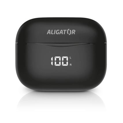 Aligator TWS06 - Trådlösa hörlurar Pods PRO 3 200 mAh + 2x 30 mAh svart