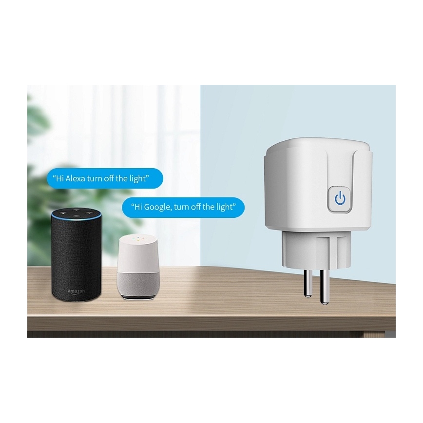 Aligator WAL001 - Smart uttag 3680W/230V/Typ E/16A Wi-Fi Tuya