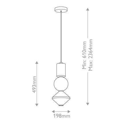 Alora Mood - LED-pendel på vajer BIJOU LED/20W/230V 3000K guld